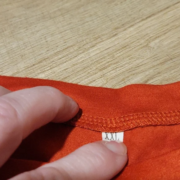 Nearly New SHEIN Orange Aloha Print Tee XXL - Picture 5 of 7